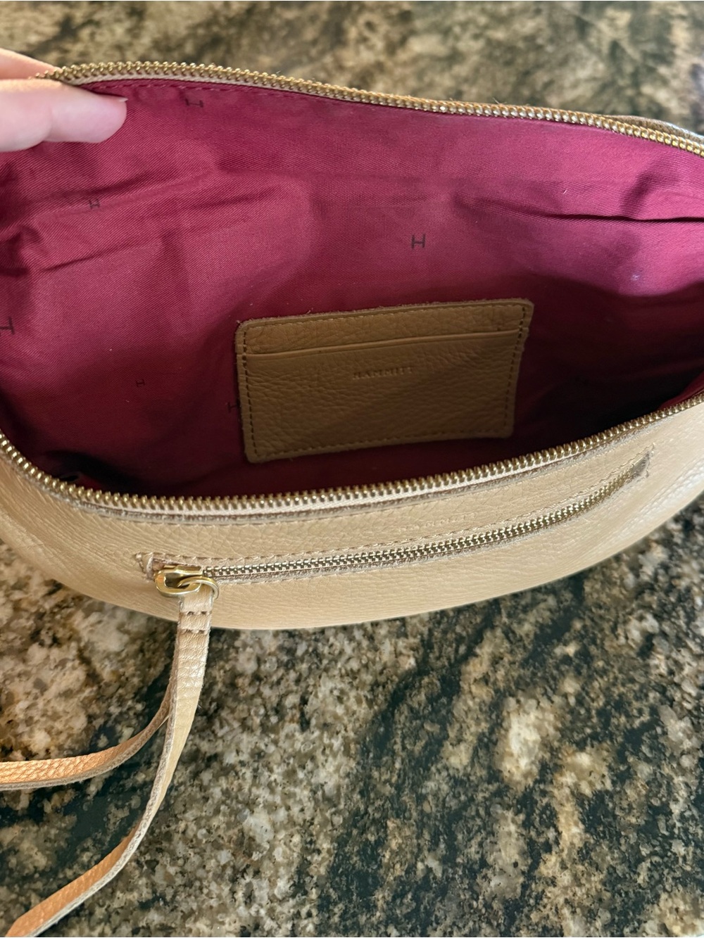Hammitt Tan Leather Mini Belt Bag with Gold Hardware - Picture 4 of 5